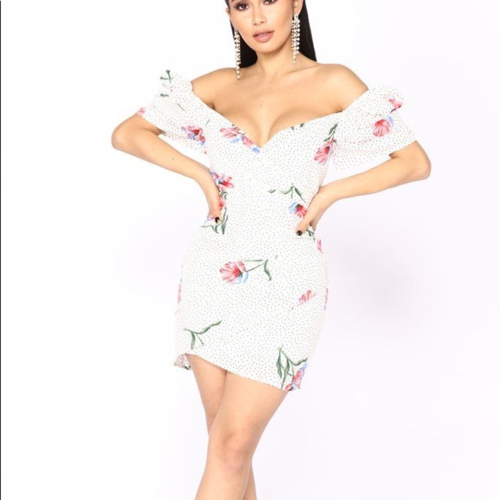 NWT “New Rules” FN Floral Polka Dot Mini Dress